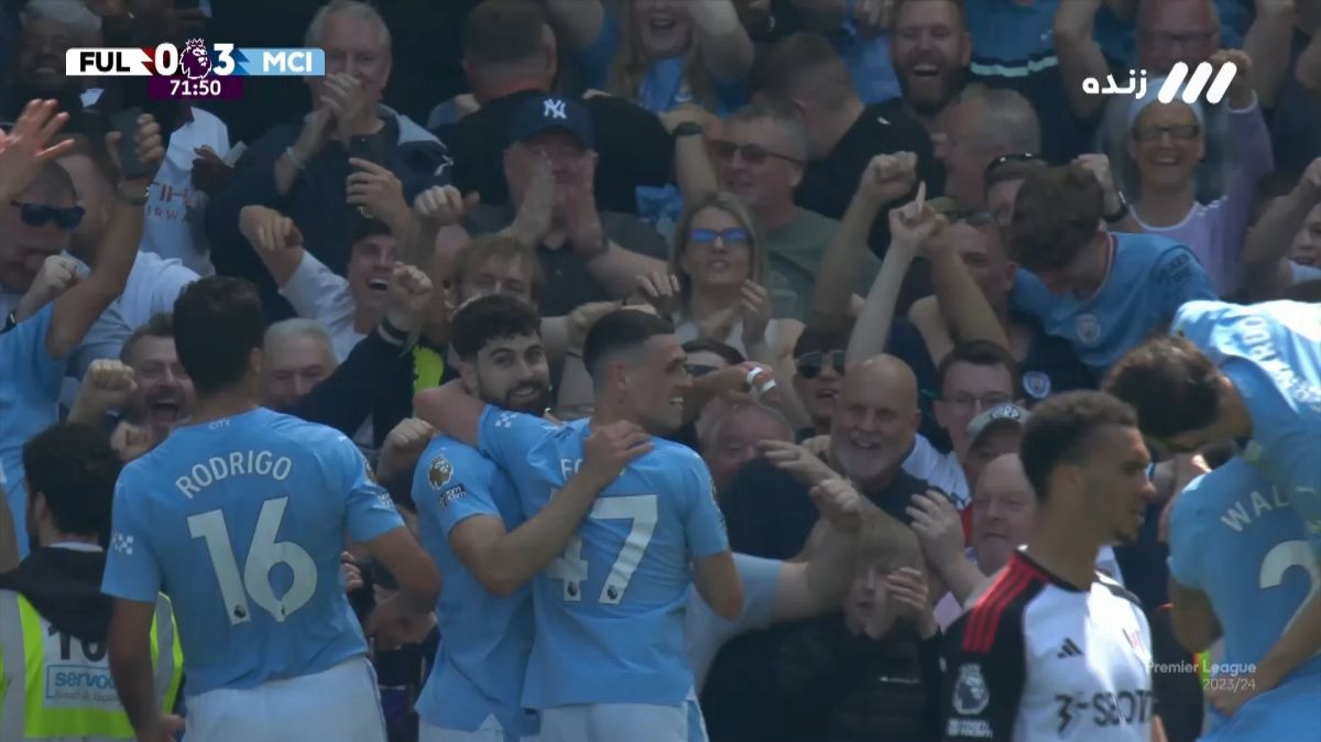 گل سوم منچسترسیتی به فولام (دبل گواردیول)