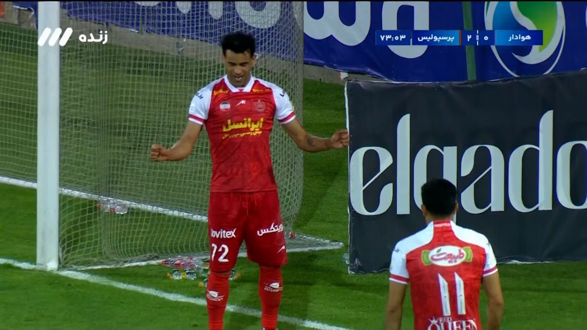 گل دوم پرسپولیس به هوادار (دبل عیسی آل کثیر)