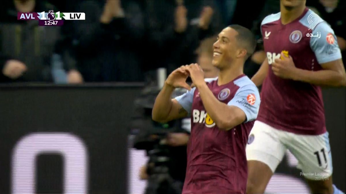 گل اول استون ویلا به لیورپول (یوری تیلمانس)