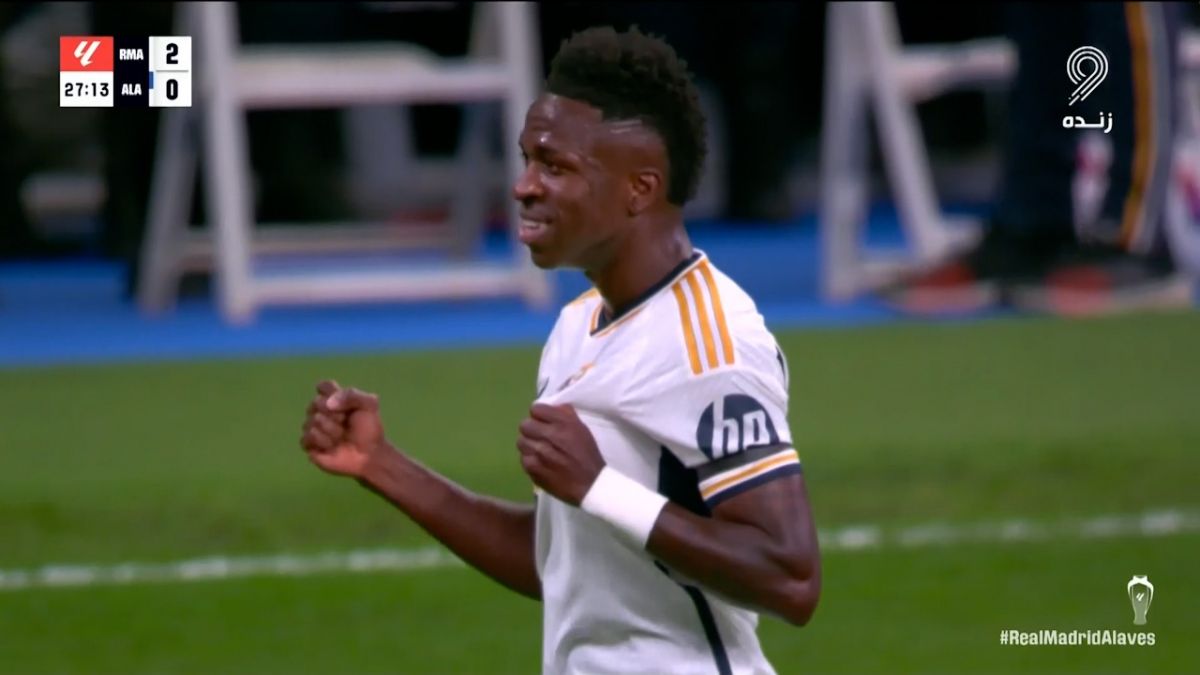 گل دوم رئال مادرید به آلاوز (وینیسیوس جونیور)
