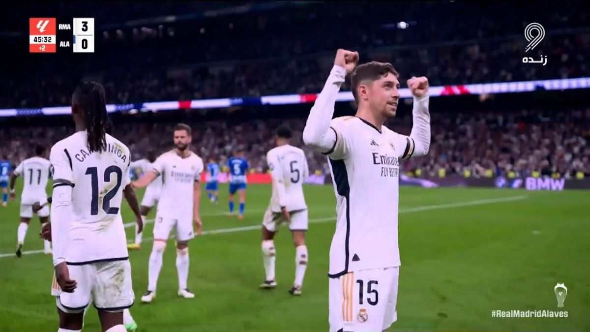 گل سوم رئال مادرید به آلاوز (والورده)