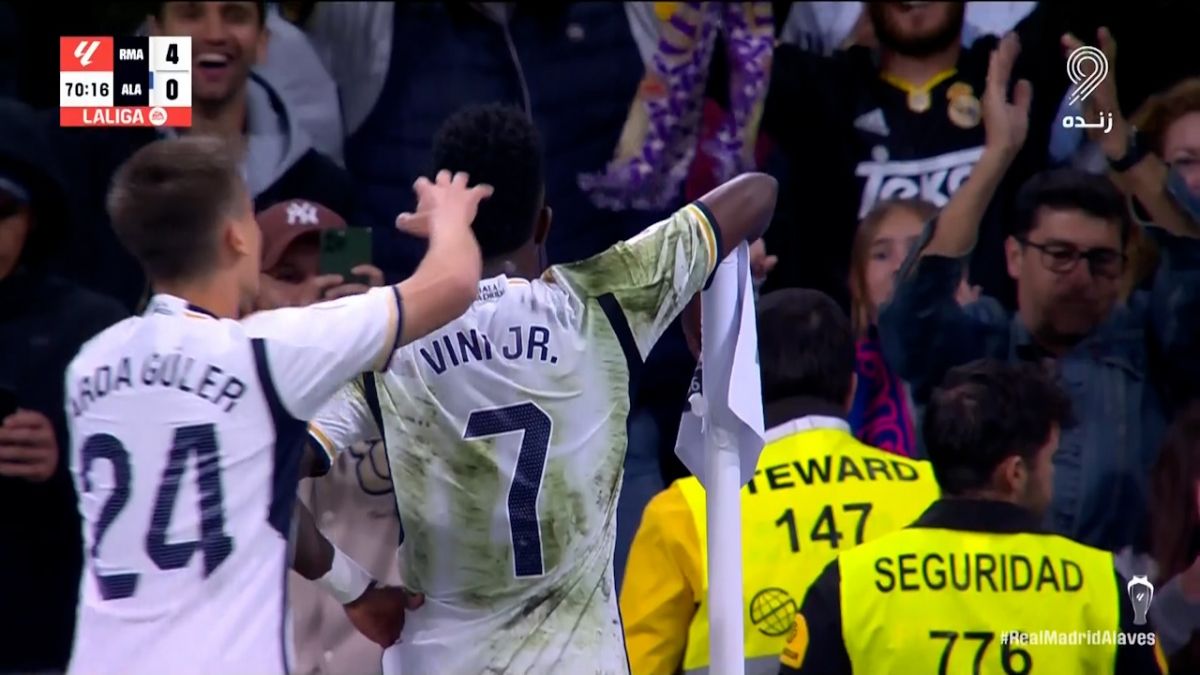 گل چهارم رئال مادرید به آلاوز (دبل وینیسیوس جونیور)