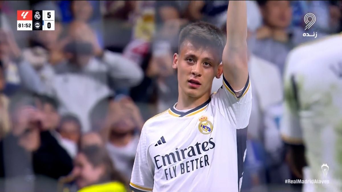 گل پنجم رئال مادرید به آلاوز (آردا گولر)