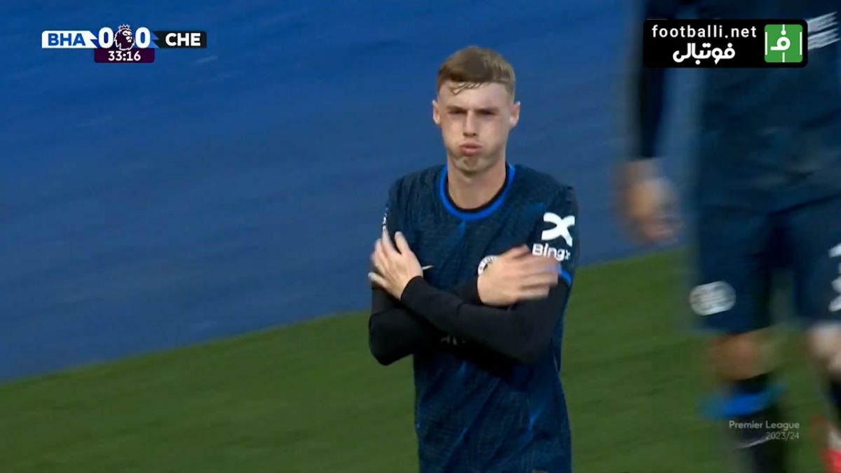 گل اول چلسی به برایتون (ضربه سر زیبای پالمر)