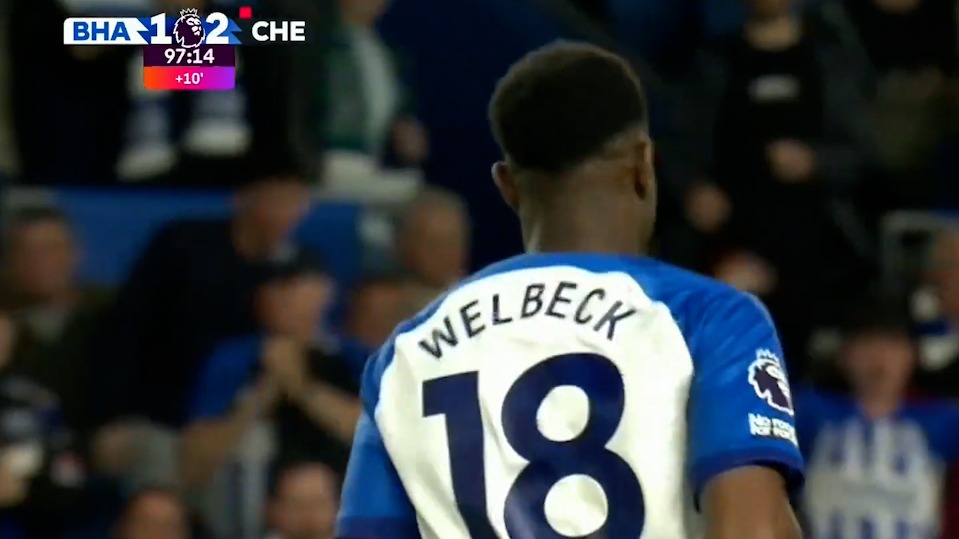 گل اول برایتون به چلسی (ولبک)