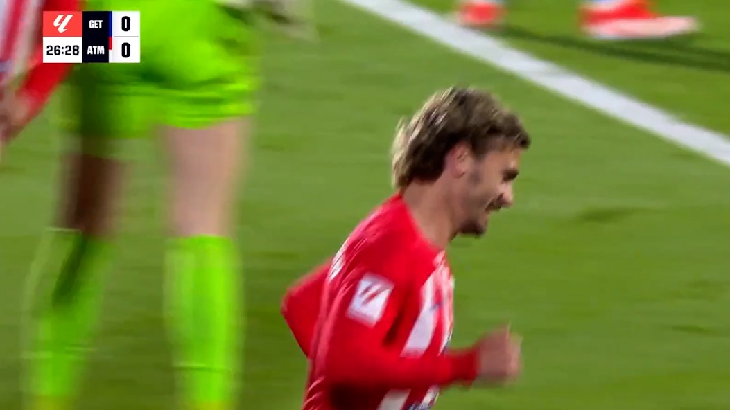 گل اول اتلتیکو مادرید به ختافه (گریزمان)