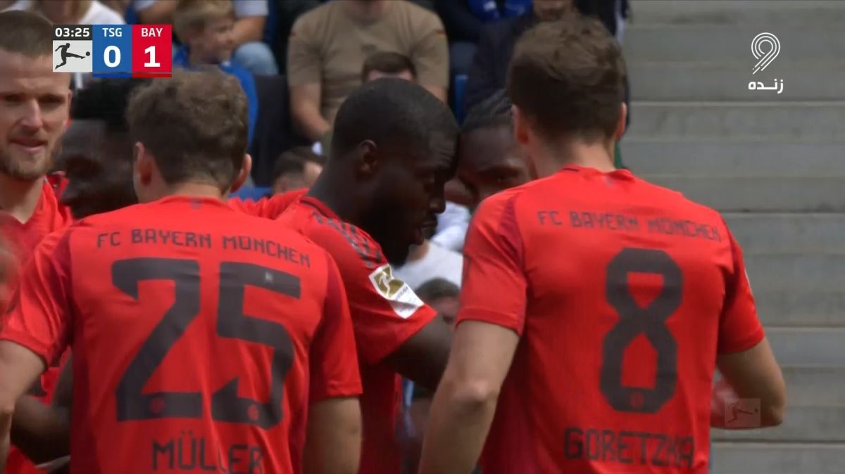 گل اول بایرن مونیخ به هوفنهایم (ماتیاس تل)