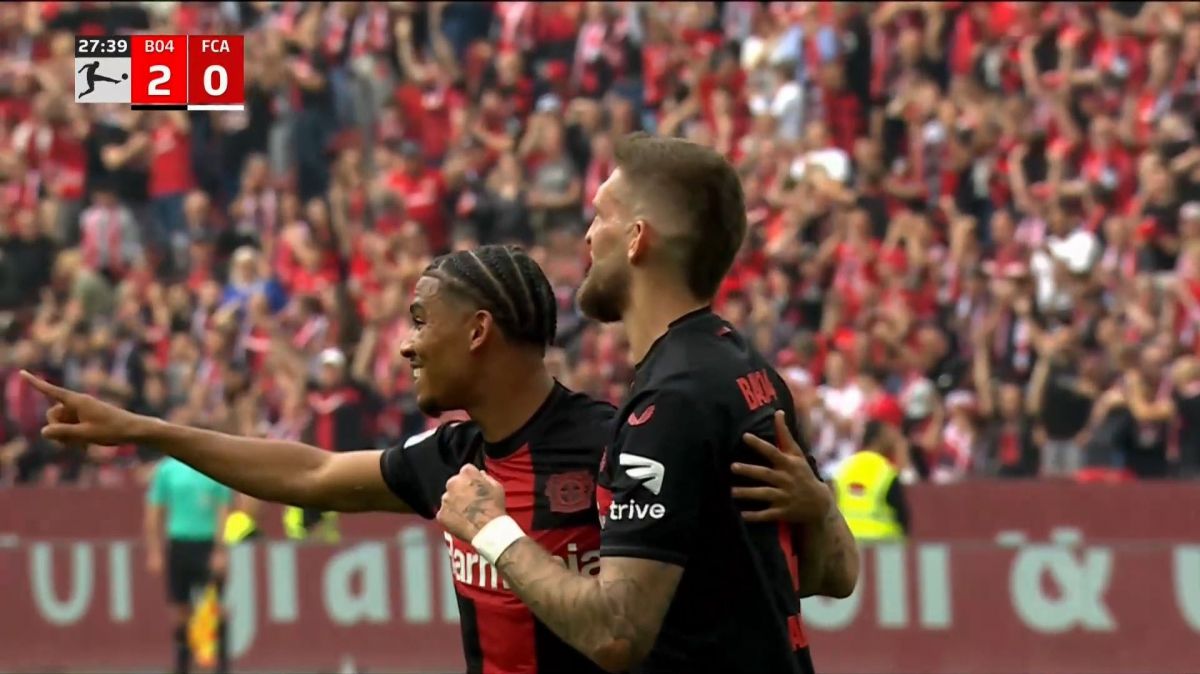 گل دوم بایر لورکوزن به آگزبورگ (ضربه زیبای آندریخ)