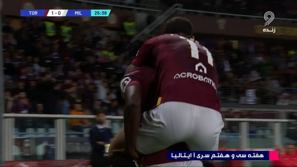 گل اول تورینو به میلان (زاپاتا)