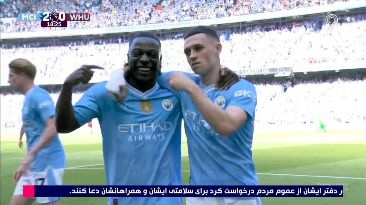 گل دوم منچسترسیتی به وستهام (دبل فیل فودن)