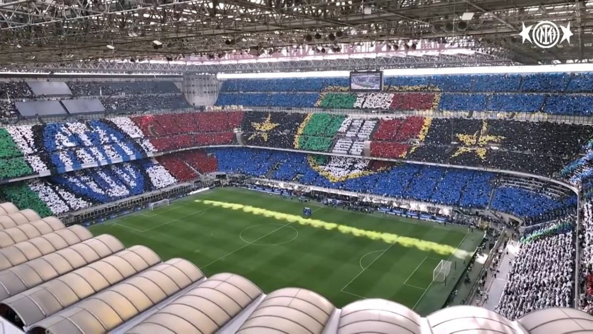 تصاویر زیبایی که تماشاگران اینتر در ابتدای بازی مقابل لاتزیو ثبت کردند