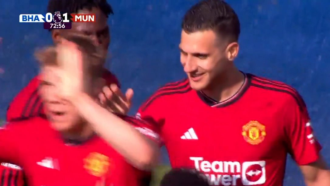 گل اول منچستریونایتد به برایتون (دیوگو دالو)