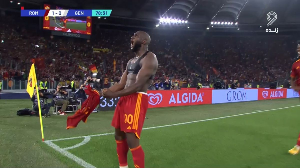 گل اول رم به جنوا (روملو لوکاکو)