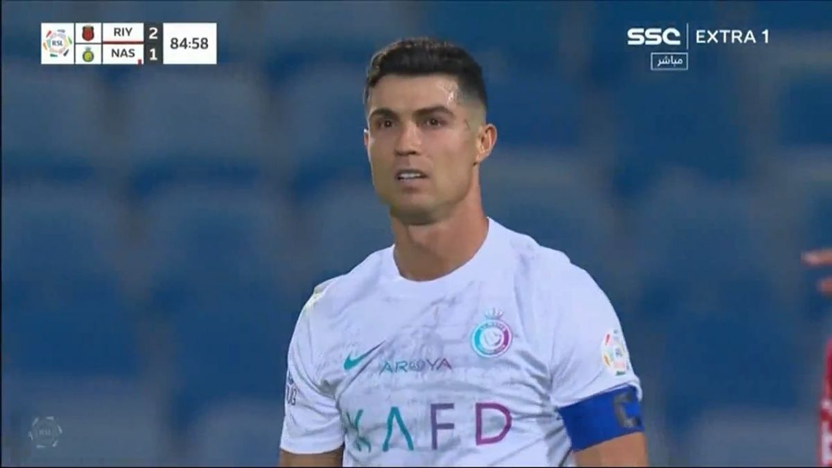 گل رونالدو مقابل الریاض که توسط داور مردود اعلام شد