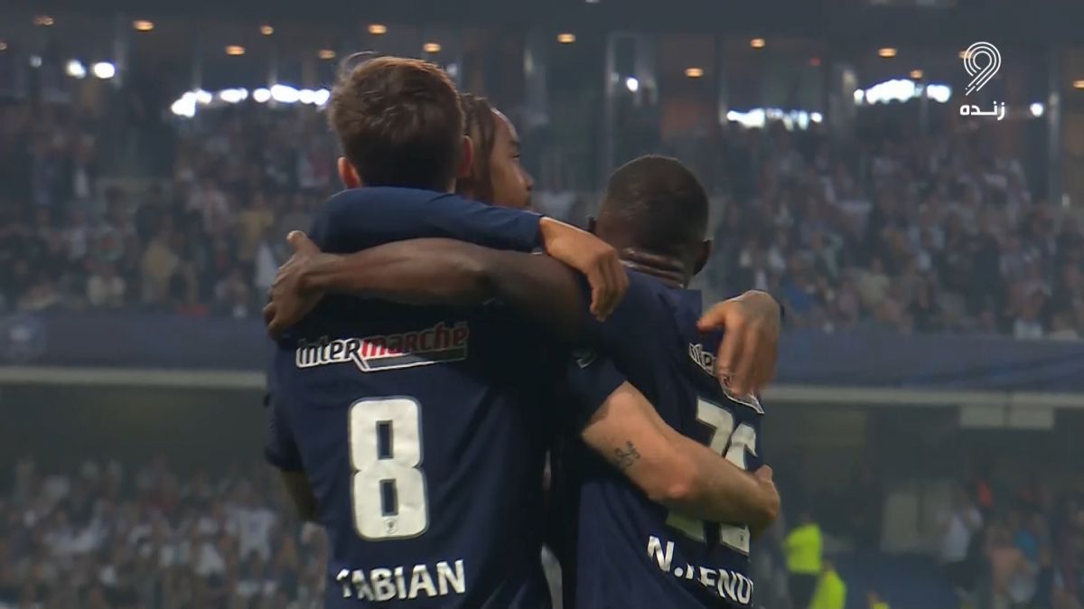 گل دوم پاری سن ژرمن به لیون (فابین رویز)