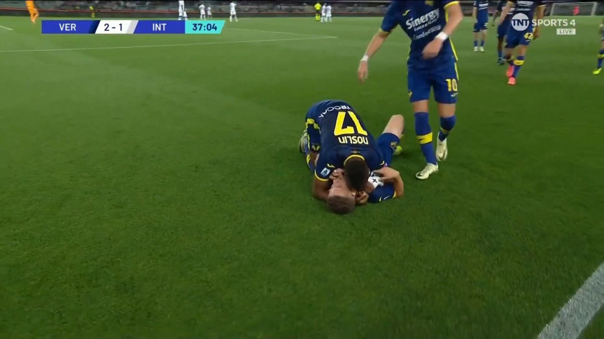 گل دوم هلاس ورونا به اینتر (سوسلوف)