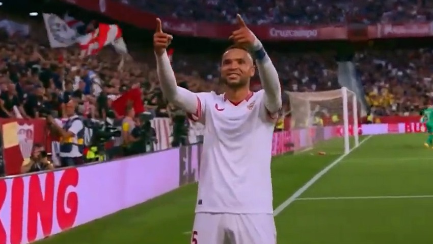 گل اول سویا به بارسلونا (یوسف النصیری)