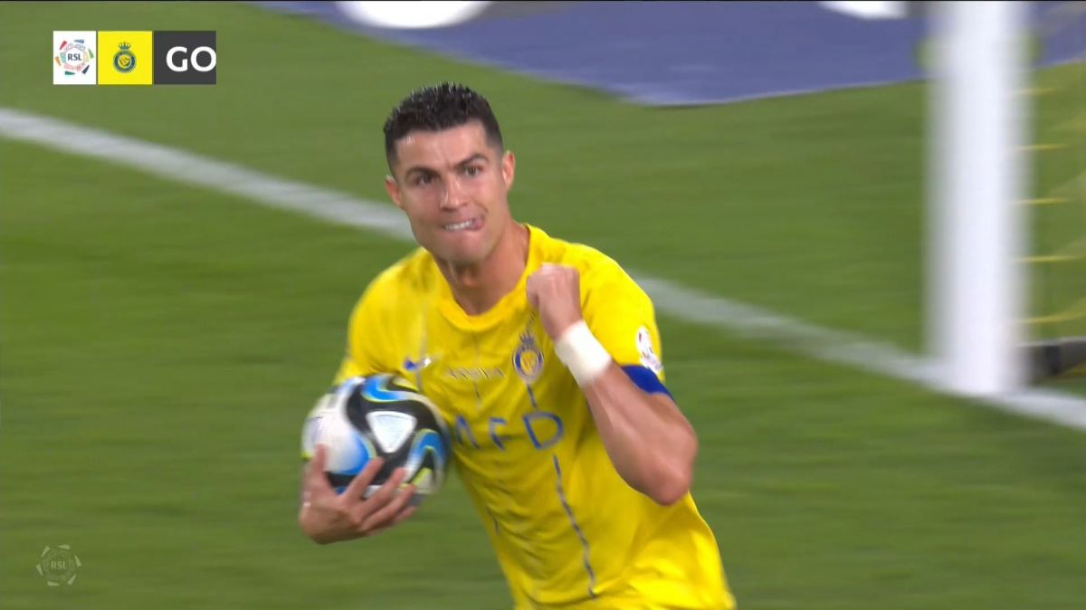 گل اول النصر به الاتحاد (کریستیانو رونالدو)