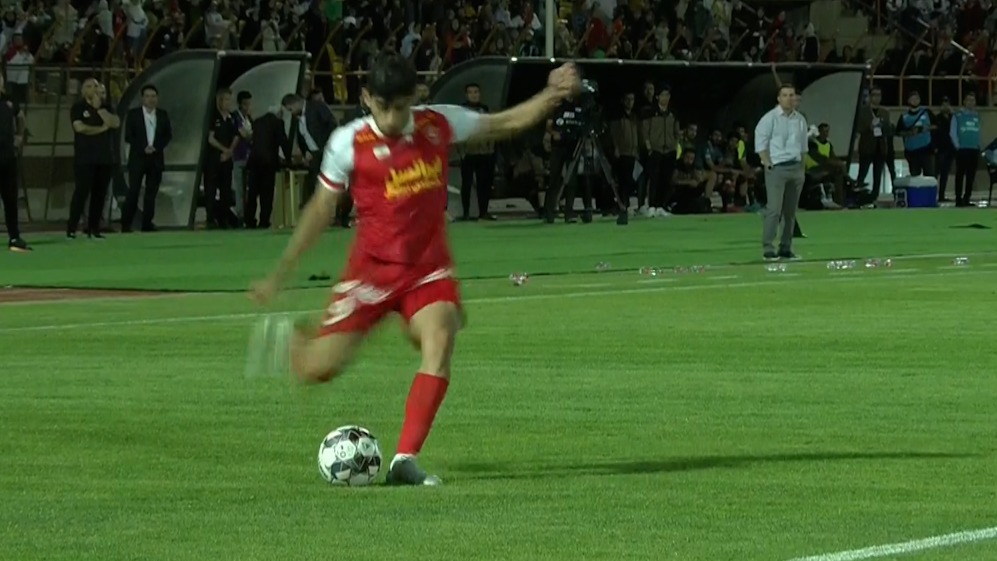 گل سوم پرسپولیس به شمس آذر (مهدی ترابی)