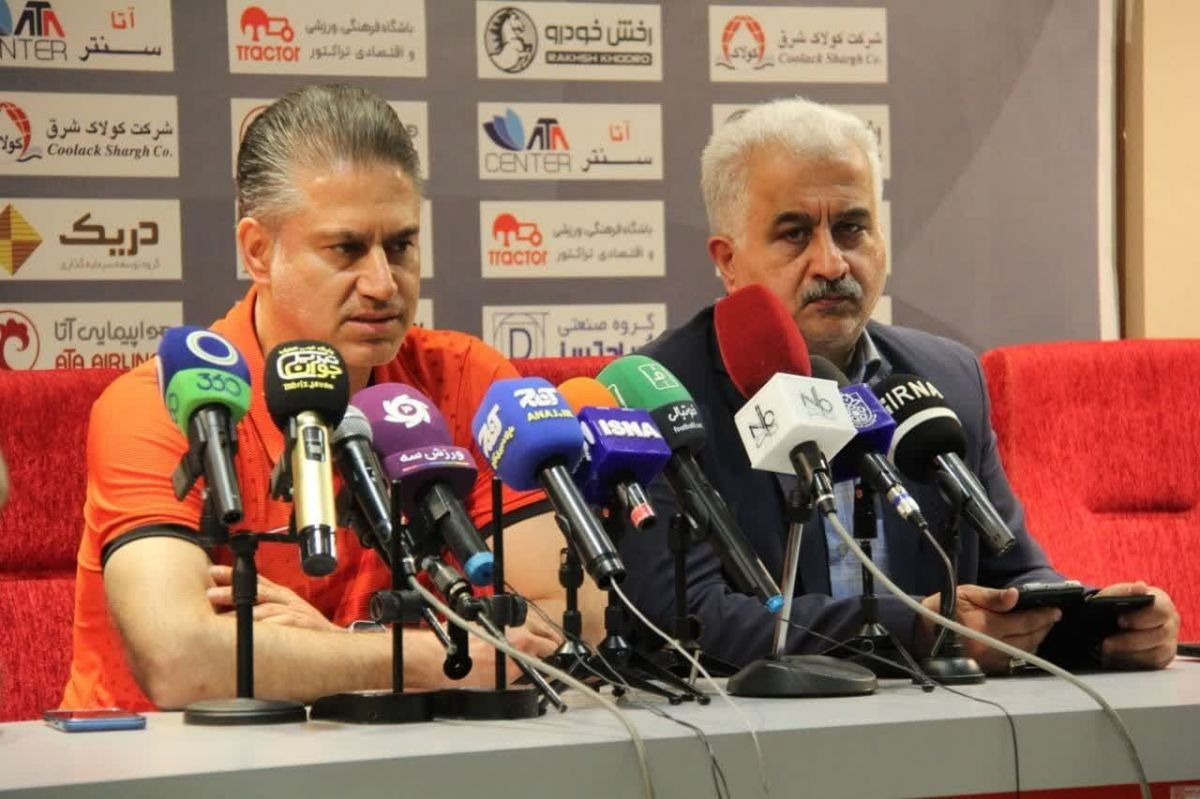 غیبت سرمربی تراکتور در نشست خبری پیش از بازی با صنعتنفت آبادان