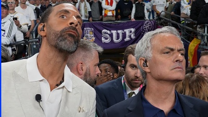 تماشای بازی رئال مادرید و دورتموند با مورینیو و ریو فردیناند در ورزشگاه ومبلی