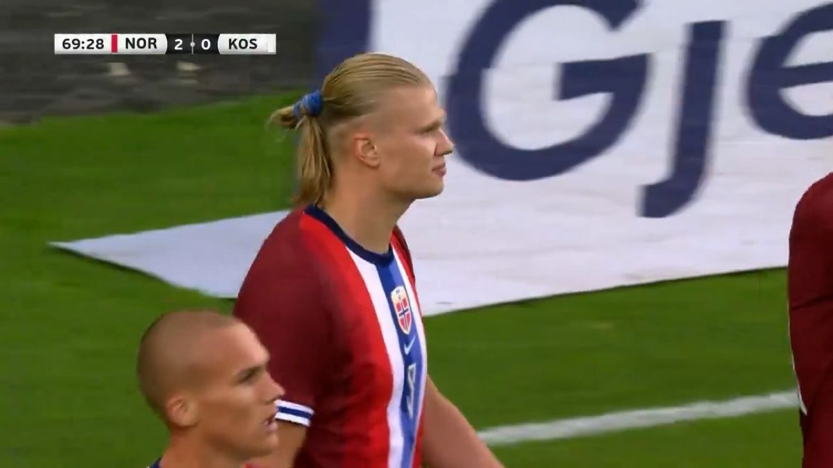 گل دوم نروژ به کوزوو (دبل ارلینگ هالند)