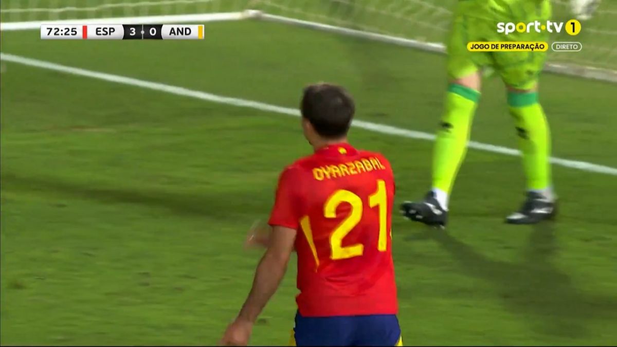 گل چهارم اسپانیا به آندورا (هت تریک میکل اویارزابال)
