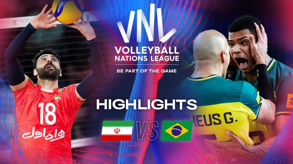 خلاصه بازی ایران 1-3 برزیل (لیگ ملت های والیبال 2024)