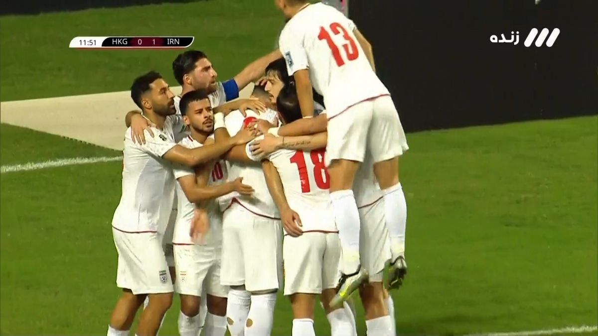 گل اول ایران به هنگ کنگ (مهدی طارمی)