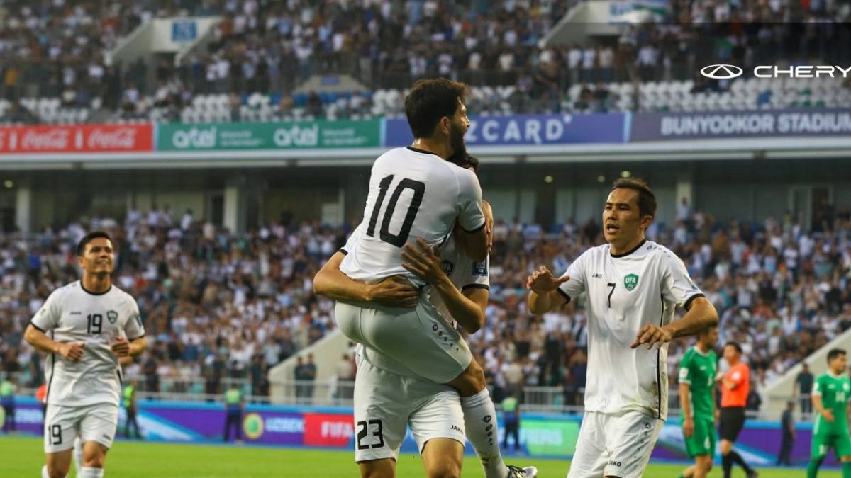 گل اول ازبکستان به ترکمنستان (پاس گل ماشاریپوف)