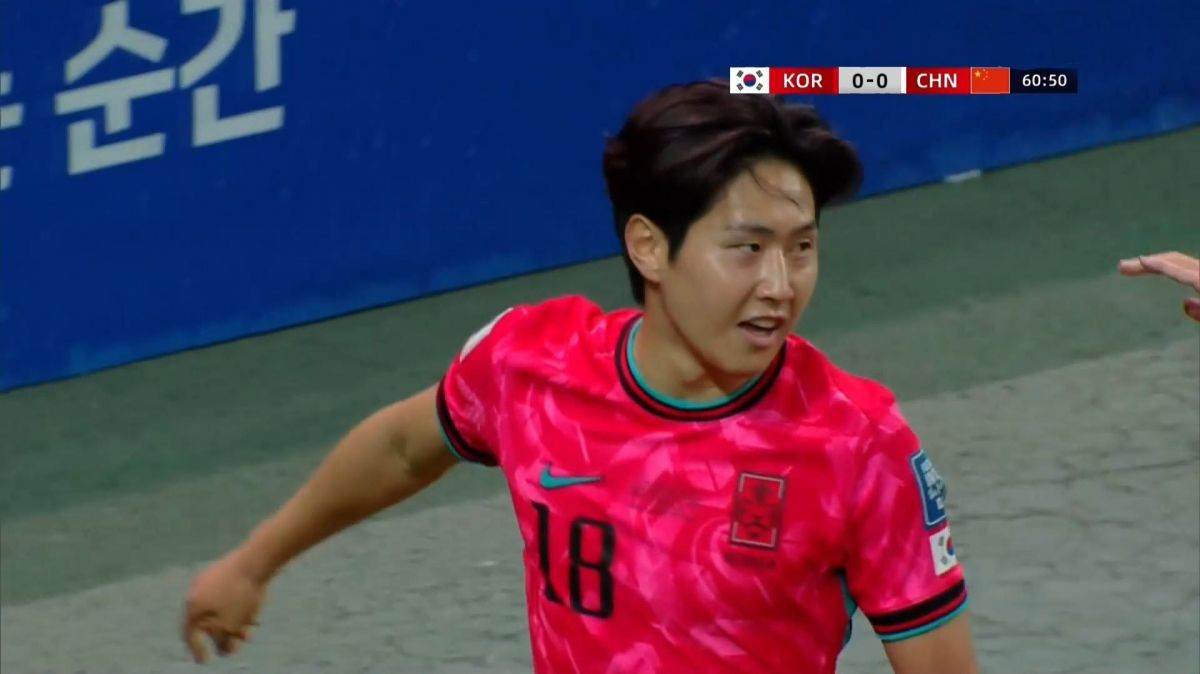 گل اول کره جنوبی به چین (لی کانگ این)