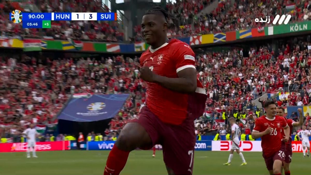 گل سوم سوئیس به مجارستان (امبولو)