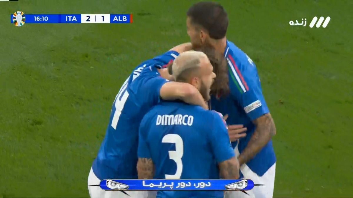 گل دوم ایتالیا به آلبانی (نیکولو بارلا)