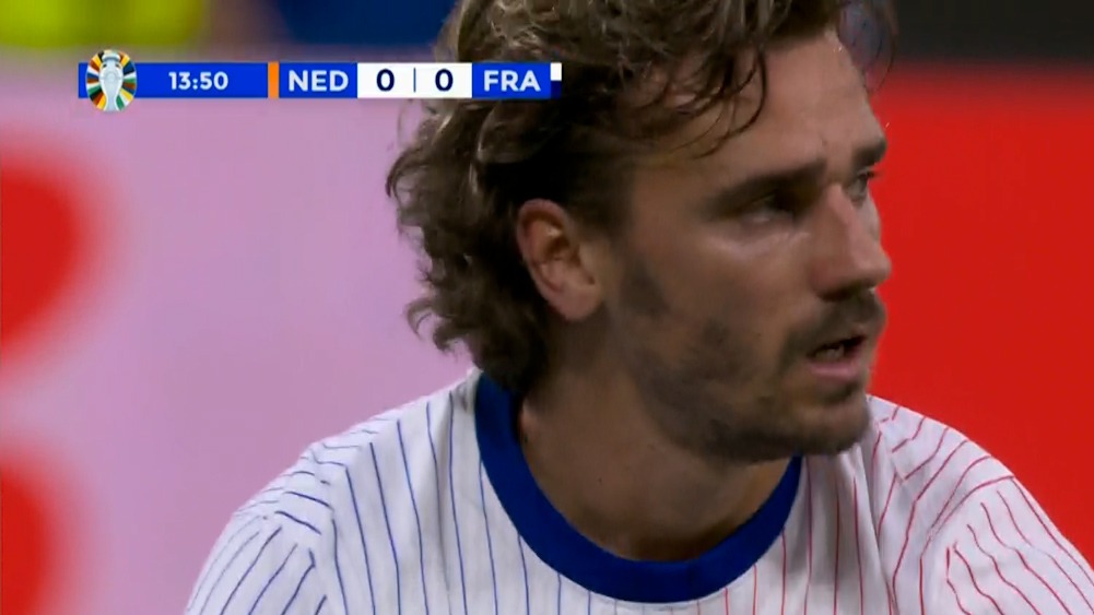 دو موقعیت گلزنی عالی و پیاپی که گریزمان مقابل هلند از دست داد