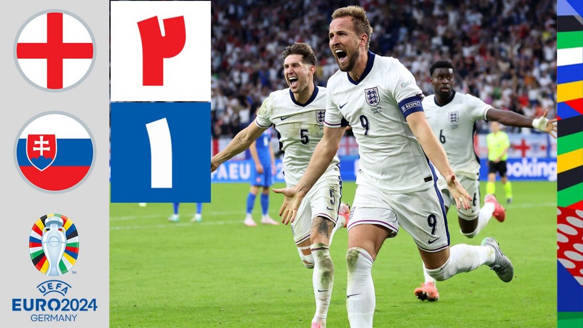 خلاصه بازی انگلیس 2-1 اسلواکی