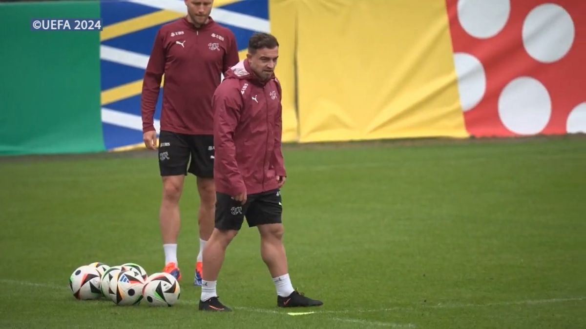 تمرینات تیم ملی سوئیس پس از برتری مقابل ایتالیا