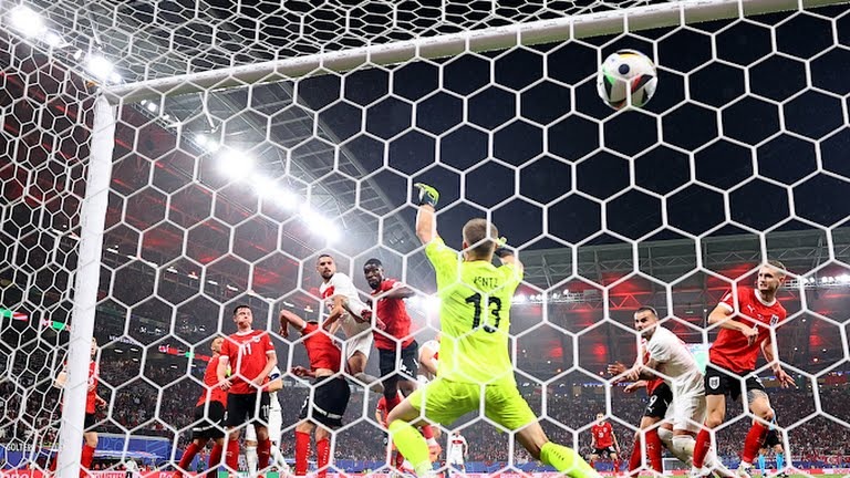 گل دوم ترکیه به اتریش (دبل دمیرال با پاس آردا گولر)