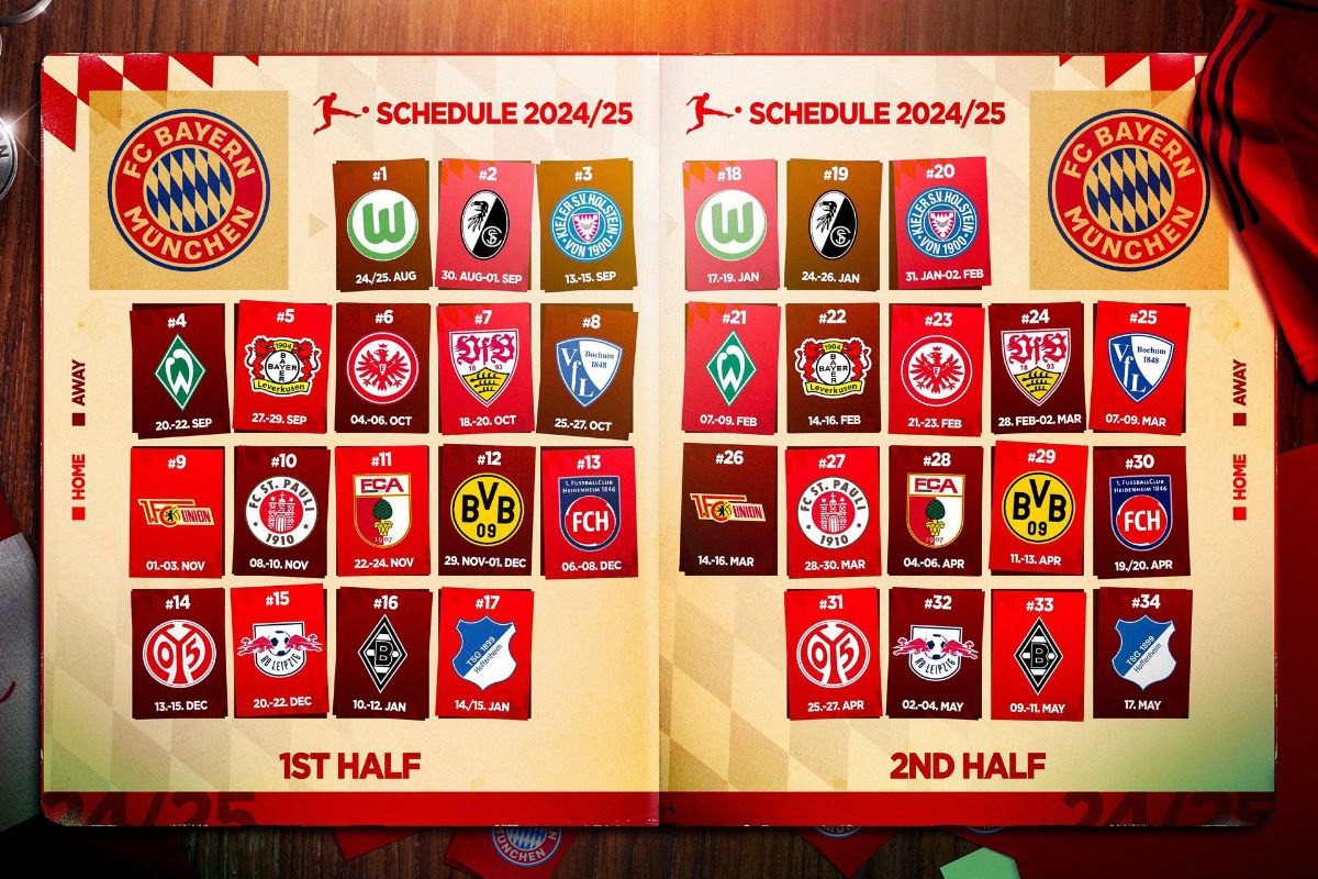 برنامه مسابقات فصل آینده بوندسلیگا و بایرن مونیخ مشخص شد