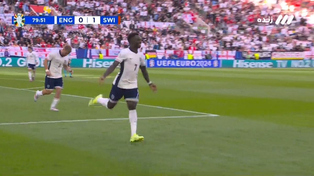 گل اول انگلیس به سوئیس (شوت زیبای ساکا)