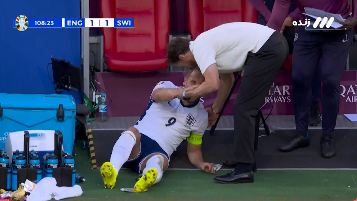 مصدومیت عجیب هری کین و تعویض با ایوان تونی مقابل سوئیس