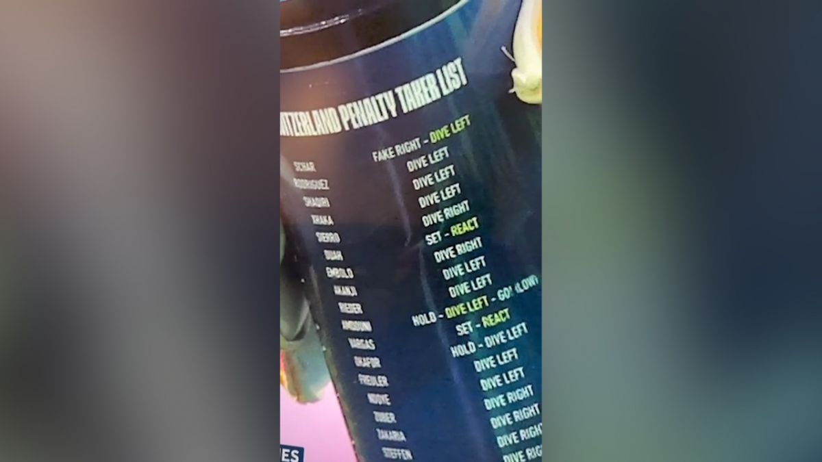 لیست پنالتی‌زن‌های سوییس روی بطری آب جردن پیکفورد