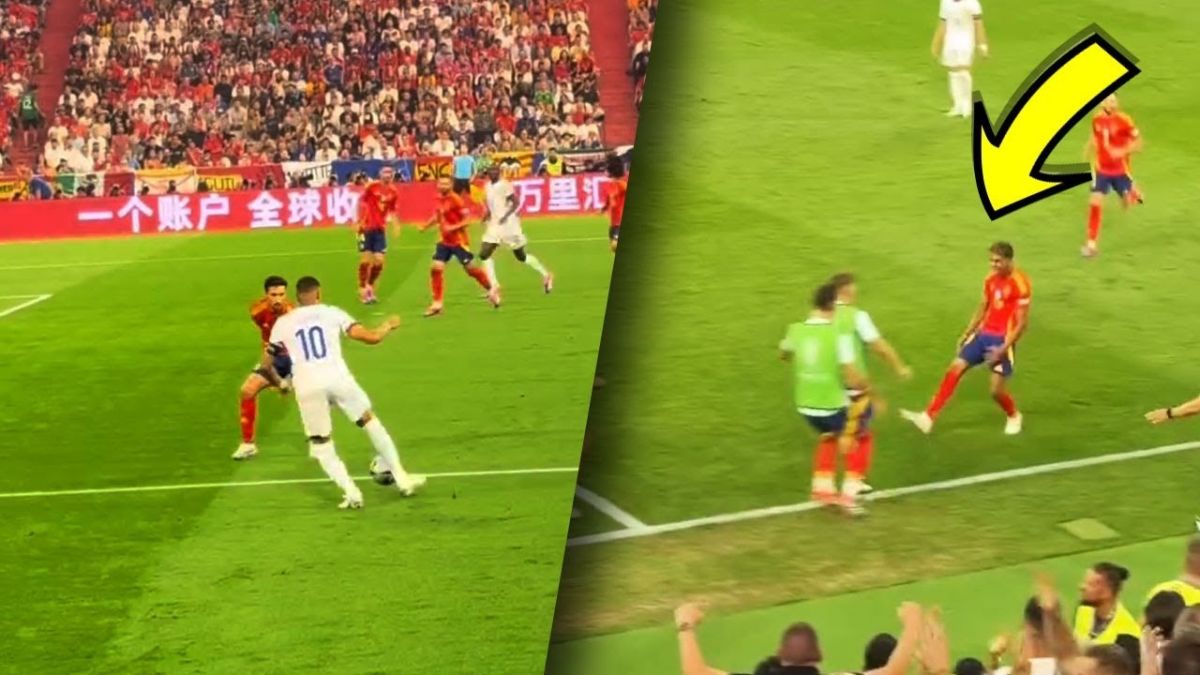 گلهای بازی اسپانیا 2-1 فرانسه از زاویه دوربین تماشاگران