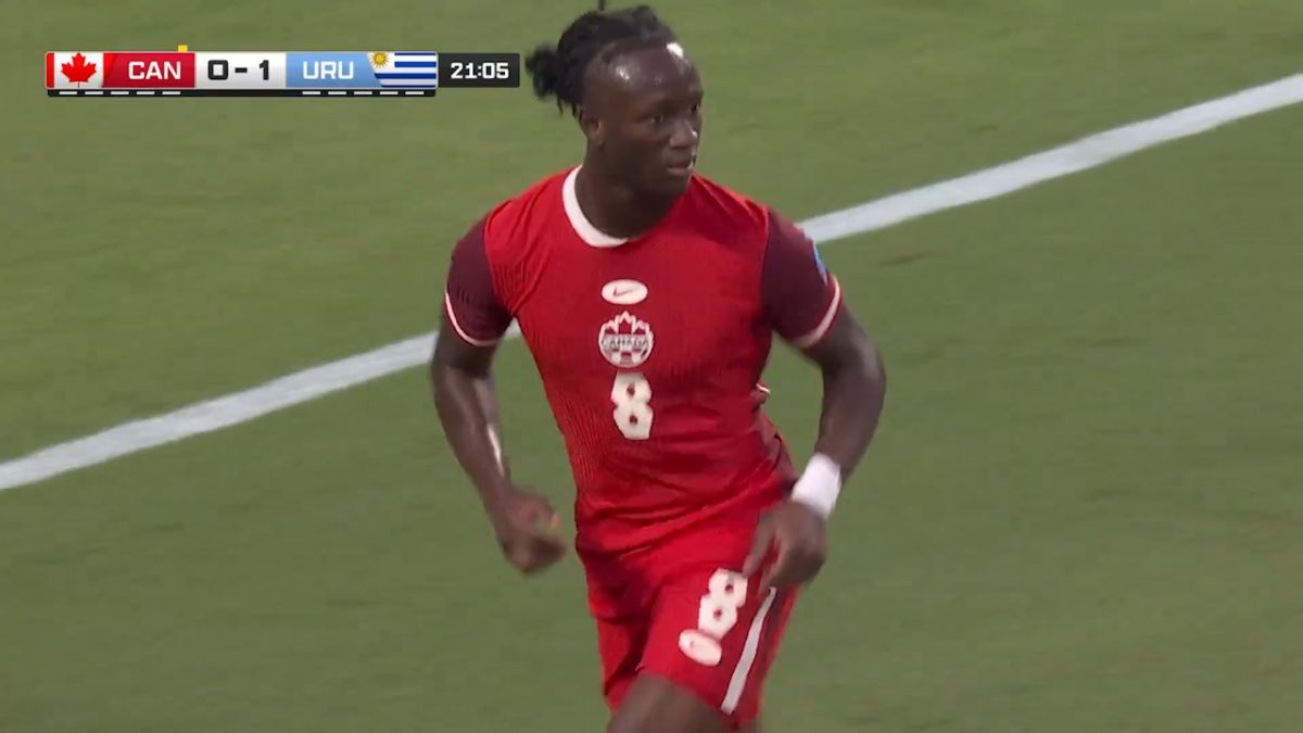 گل اول کانادا به اروگوئه (اسماعیل کنه)