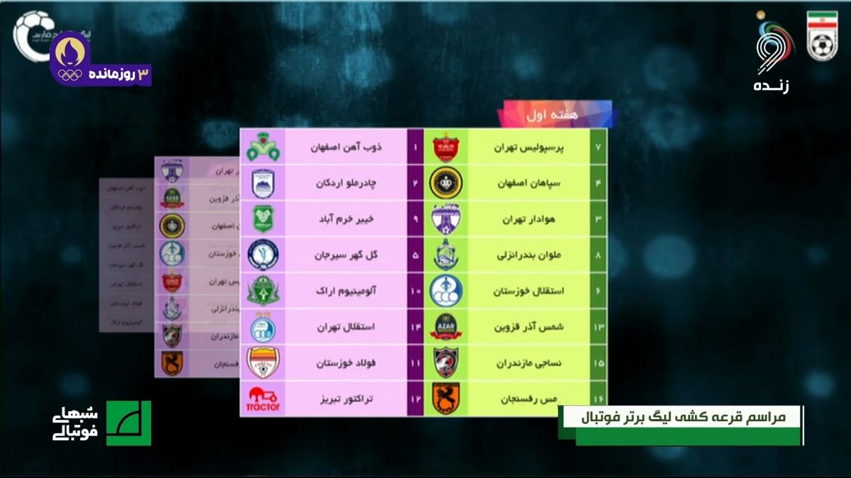 مراسم قرعه کشی لیگ برتر ایران برای فصل 04-1403