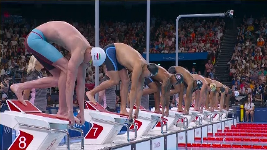 المپیک 2024/ مسابقه سامیار عبدولی در مرحله مقدماتی شنا کرال سینه