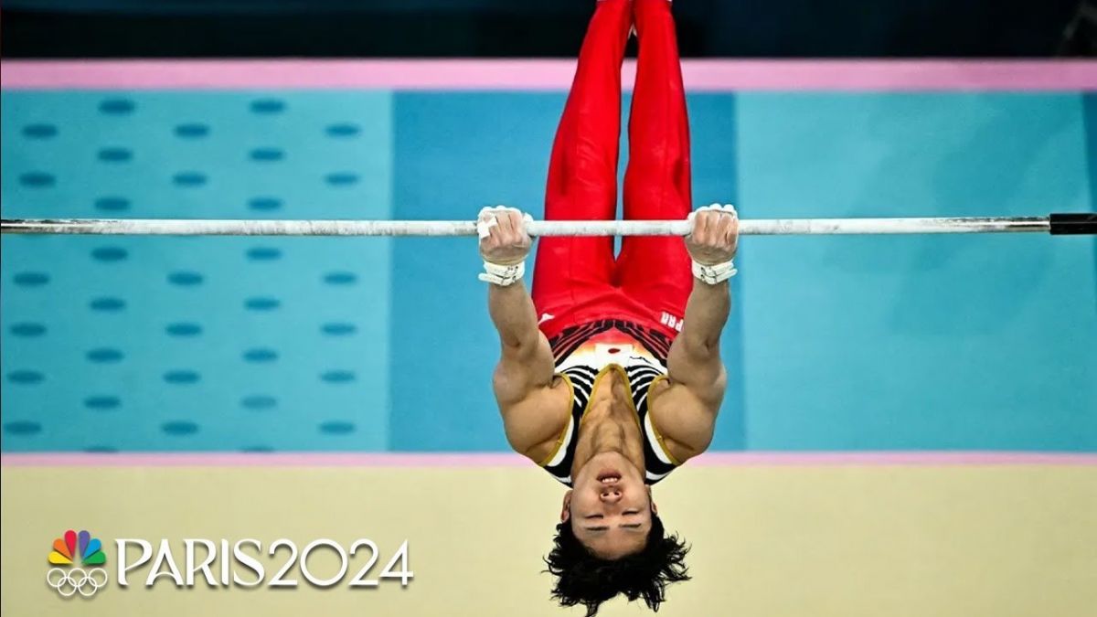 المپیک 2024/ قهرمانی نماینده ژاپن در میله افقی ژیمناستیک