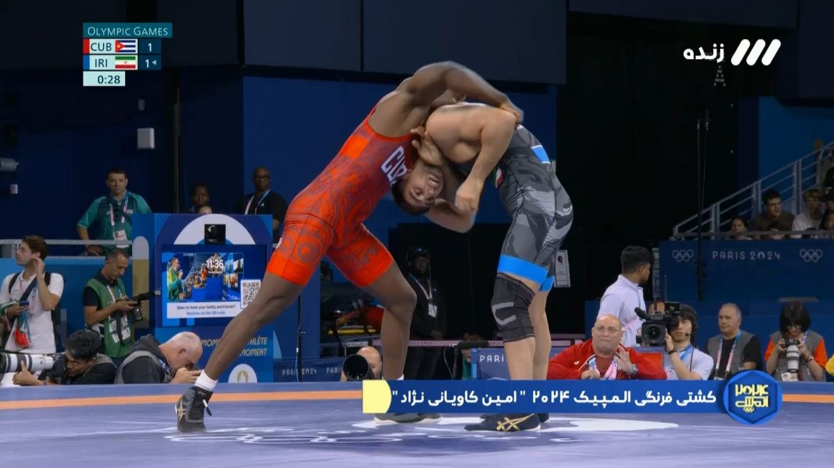 المپیک 2024/ پیروزی دشوار امین کاویانی نژاد مقابل حریف کوبایی