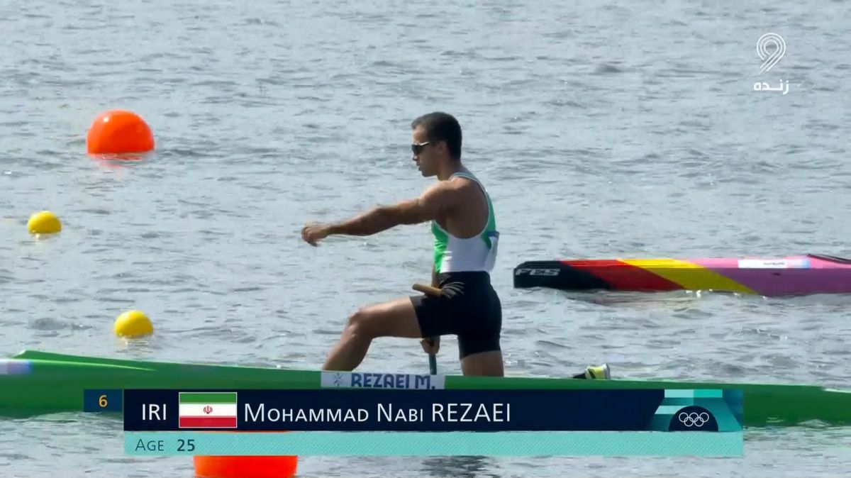 المپیک 2024/ مقام چهارم نبی رضایی در مرحله مقدماتی کانو 1000 متر