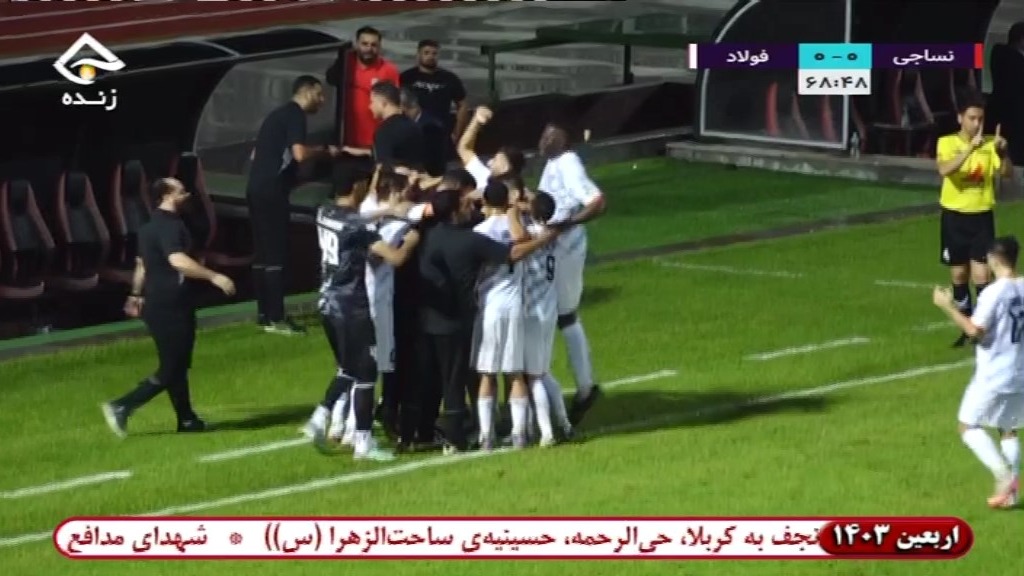 گل اول فولاد به نساجی (محمدرضا سلیمانی)