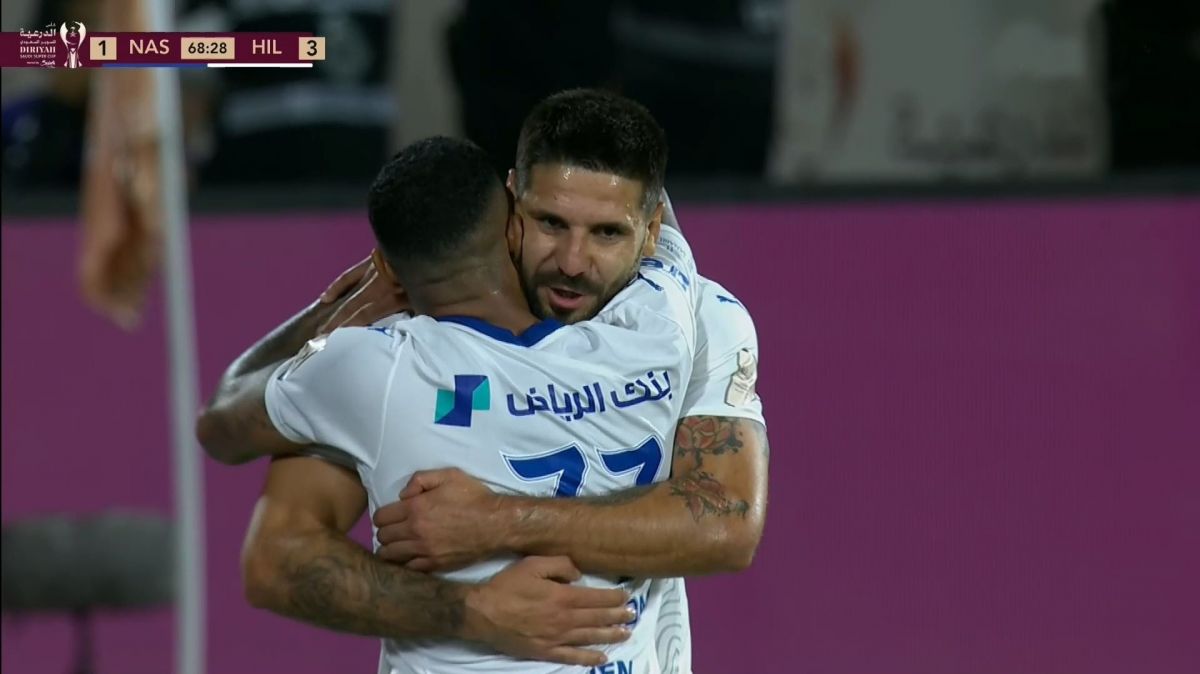 گل سوم الهلال به النصر (دبل الکساندر میتروویچ)